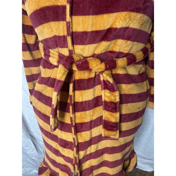 Harry Potter Gryffindor Striped Hooded Plush Fleece Robe Juniors XL (14) - Picture 6 of 10